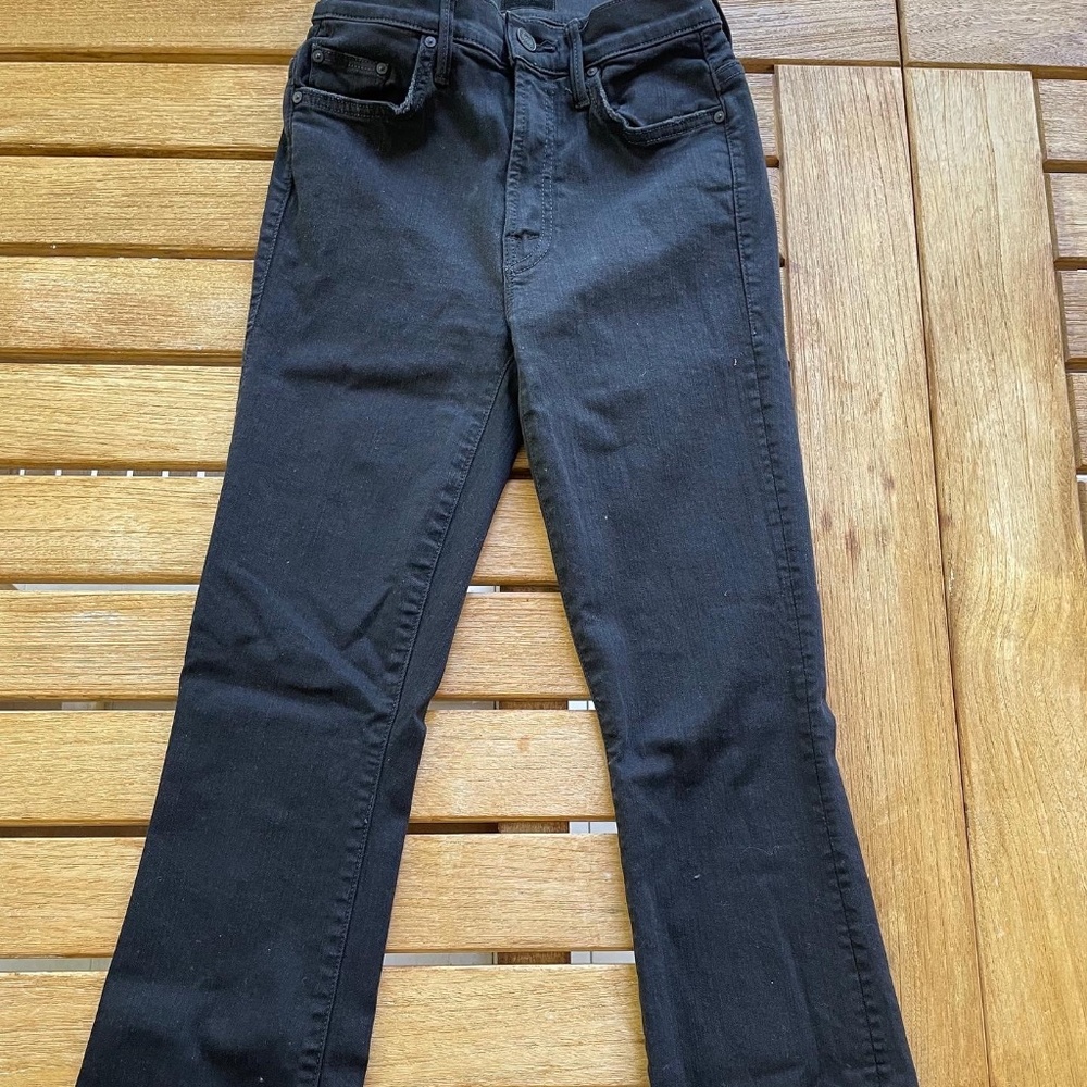 MOTHER INSIDER CROP BLACK SIZE 24